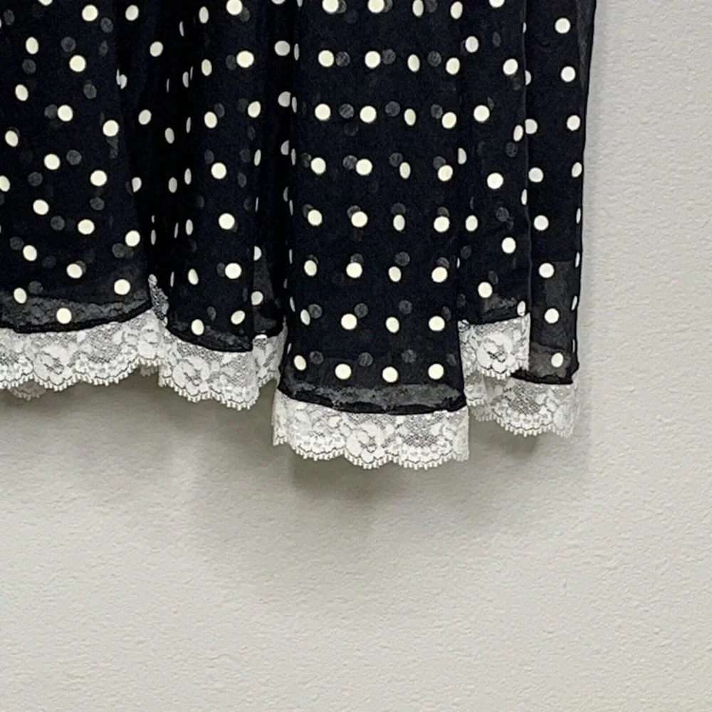 Candi Jones Calif Polka Dot Dress Womans Sz 11 Sleeveless Black & White Vintage - Picture 4 of 10